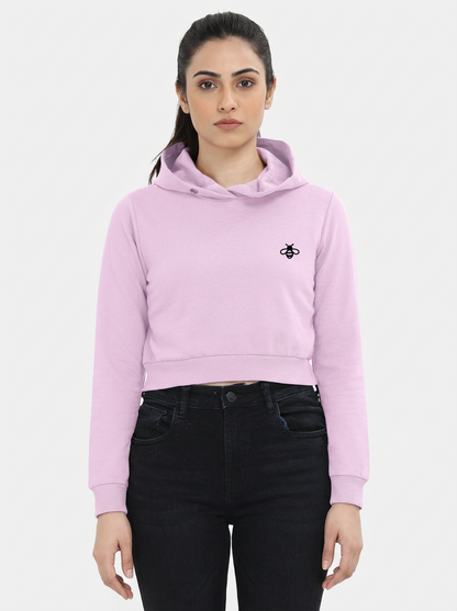 Female Cropped Hoodie Baby Pink | Cool Bee