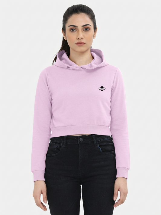 Female Cropped Hoodie Baby Pink | Cool Bee