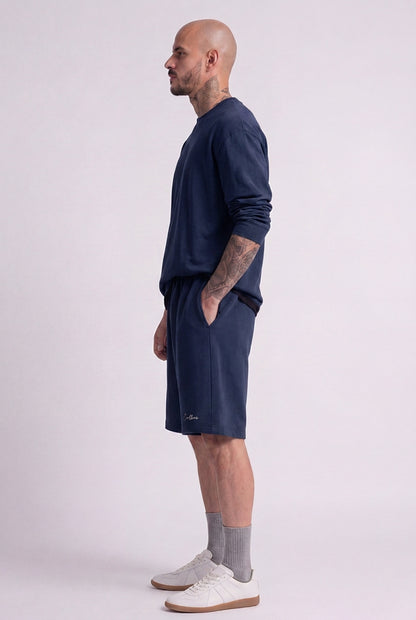 Cool Bee Regular Fit Shorts Navy Blue for Men - Shorts Summer Casual India - Lifestyle View