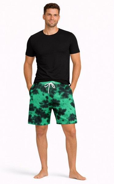 Unisex Tie Dye Shorts Green