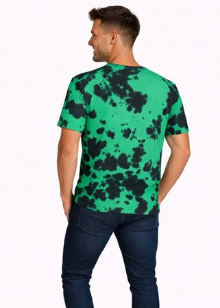 Unisex Tie Dye Oversized T-Shirt Green Black