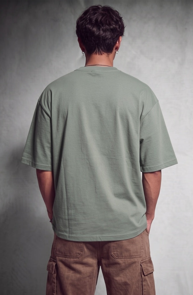 Cool Bee NeoClassic Graphic Tee Green for Men - Green Oversized Graphic Tee Streetwear India - Lifestyle View