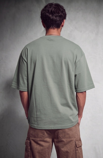 Cool Bee NeoClassic Graphic Tee Green for Men - Green Oversized Graphic Tee Streetwear India - Lifestyle View