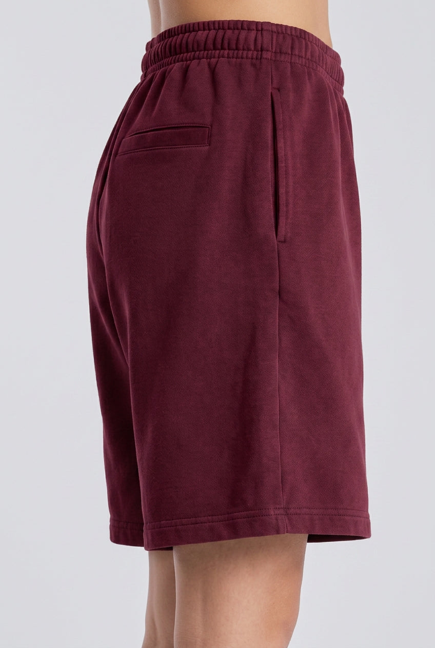 Cool Bee Regular Fit Shorts Maroon for Women - Maroon Regular Fit Casual Shorts India - Lifestyle View