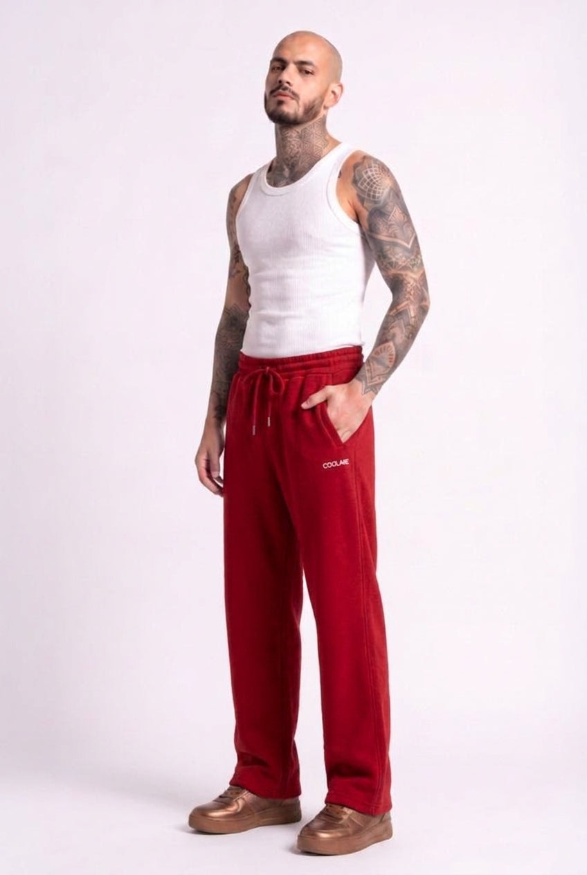 Cool Bee Joggers Red Milange for Men - Joggers Casual Streetwear India - Detail View