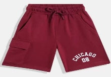 Maroon Shorts Kids Boys