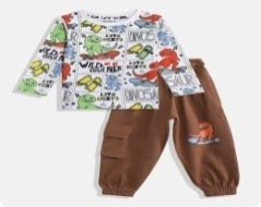 White Clothing Set Kids Boys