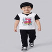 Kids Boys Clothing Set - Brown & White (KBSSTREG4)