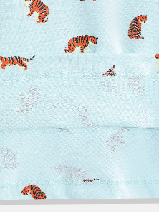 Coolbee Store Kids Boys T-Shirt - Sky Blue (KBAW25TR7) – close-up fabric detail