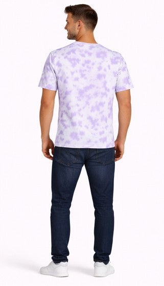 Unisex Tie Dye Oversized T-Shirt White Lavender