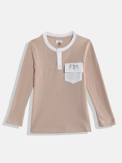 Coolbee Store Kids Boys T-Shirt - Beige (KBAW25TR20) – back view