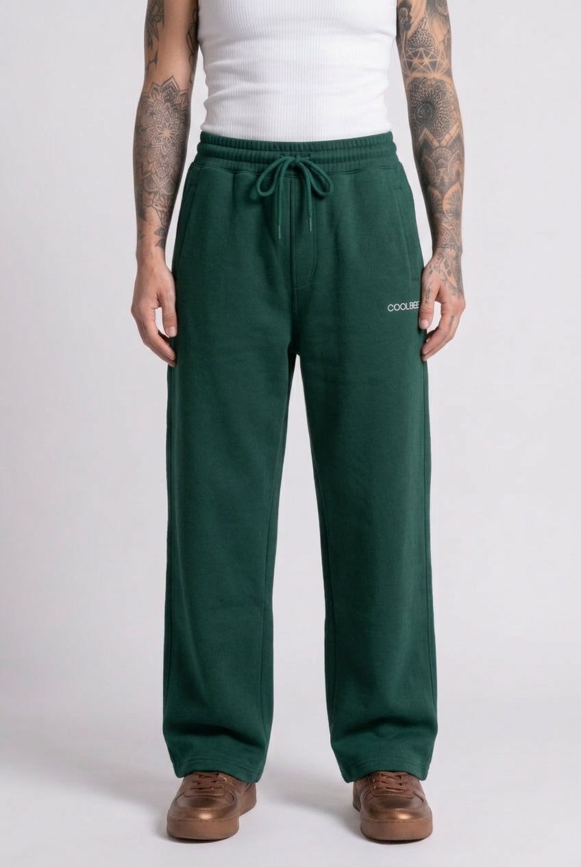 Cool Bee Joggers Forest Green for Men - Forest Green Joggers Casual Streetwear India - Detail View