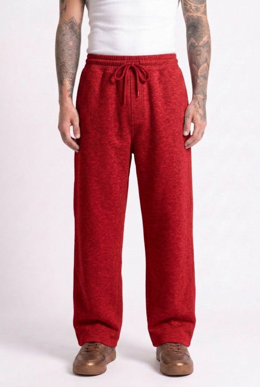 Cool Bee Joggers Red Milange for Men - Red Milange Joggers Casual Streetwear India
