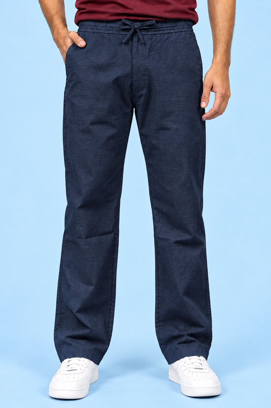 Linen Travel Pants Navy