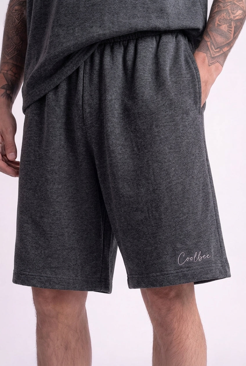 Cool Bee Regular Fit Shorts Antara Milange for Men - Grey Shorts Summer Casual India