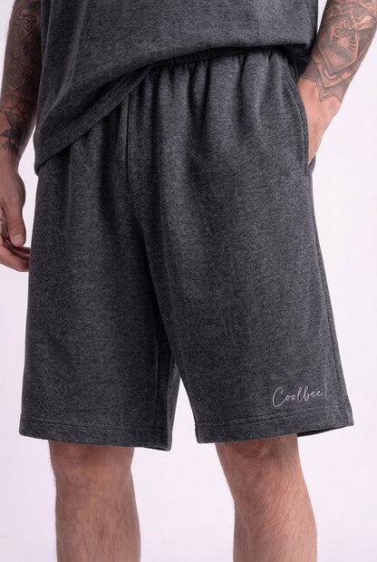 Cool Bee Regular Fit Shorts Antara Milange for Men - Grey Shorts Summer Casual India