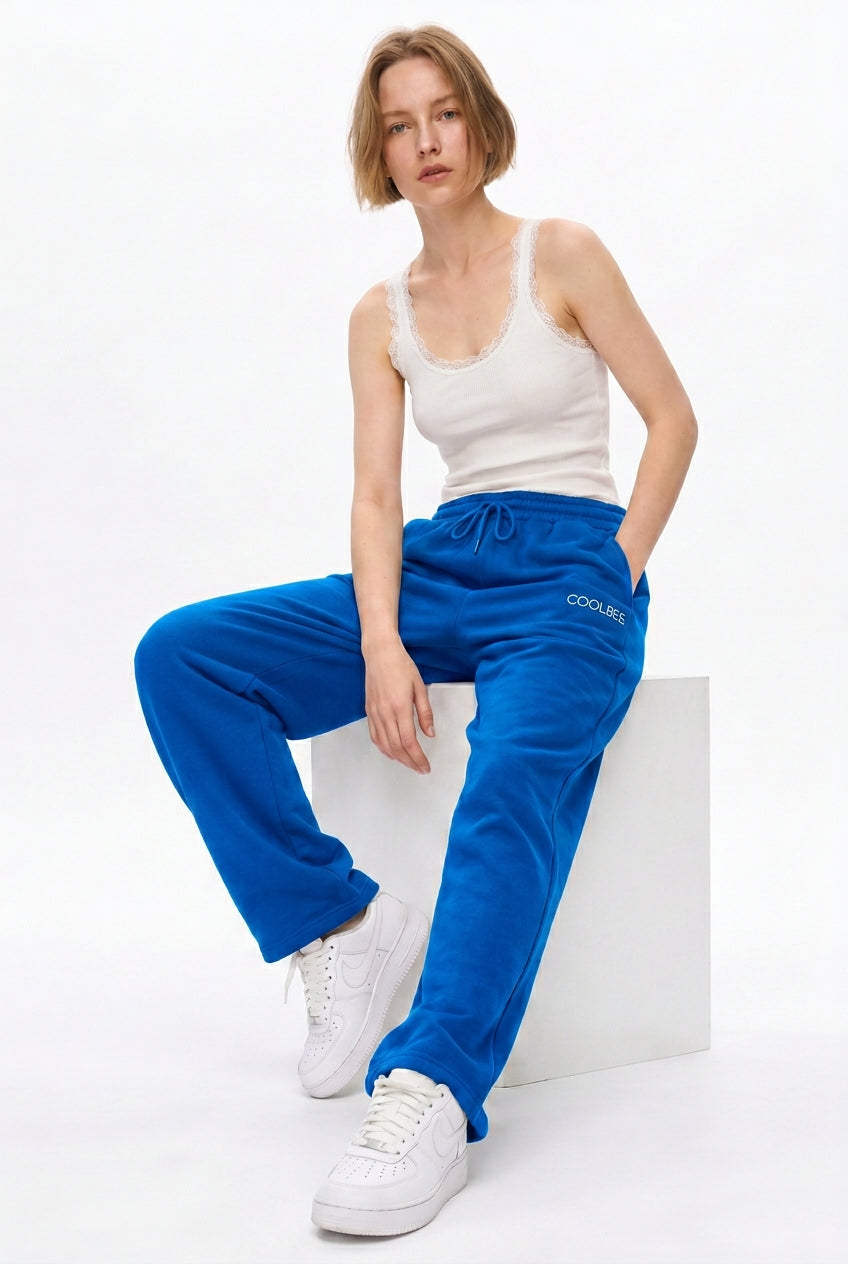Cool Bee Joggers Royal Blue for Women - Joggers Casual Streetwear India - Lifestyle View