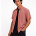 Oxford Casual Half Shirt Raspberry Red
