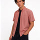 Oxford Casual Half Shirt Raspberry Red