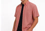 Oxford Casual Half Shirt Raspberry Red