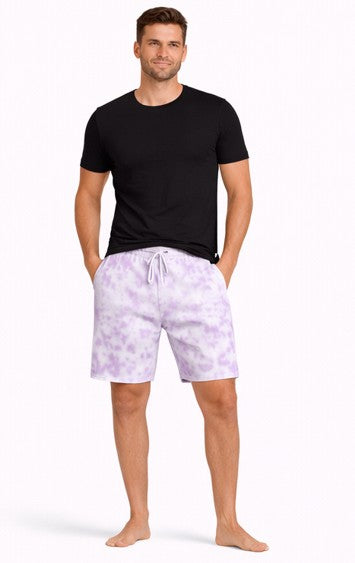 Unisex Tie Dye Shorts White lavender