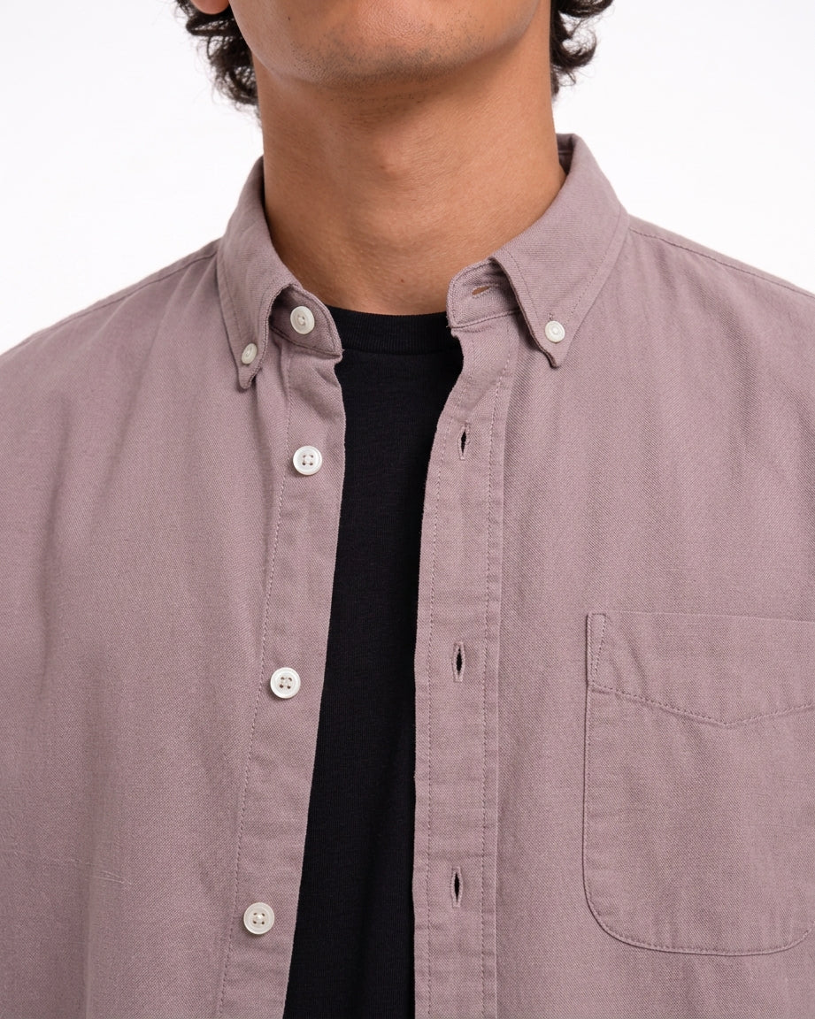 Cool Bee Oxford Casual Half Shirt Maroon for Men - Premium Half Sleeve Casual Shirt India - Lifestyle View