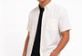 Oxford Casual Half Shirt White