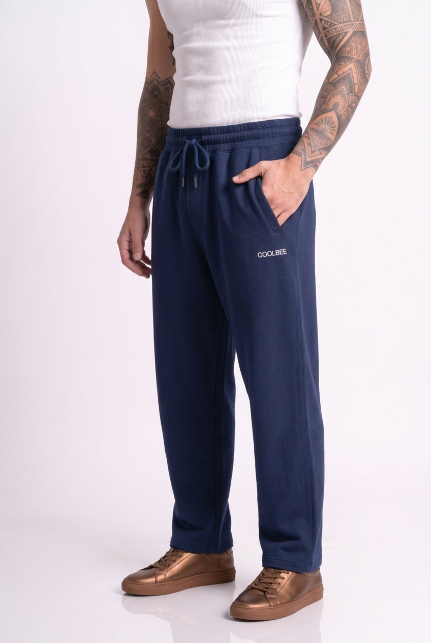 Cool Bee Joggers Navy Blue for Men - Navy Blue Joggers Casual Streetwear India - Lifestyle View
