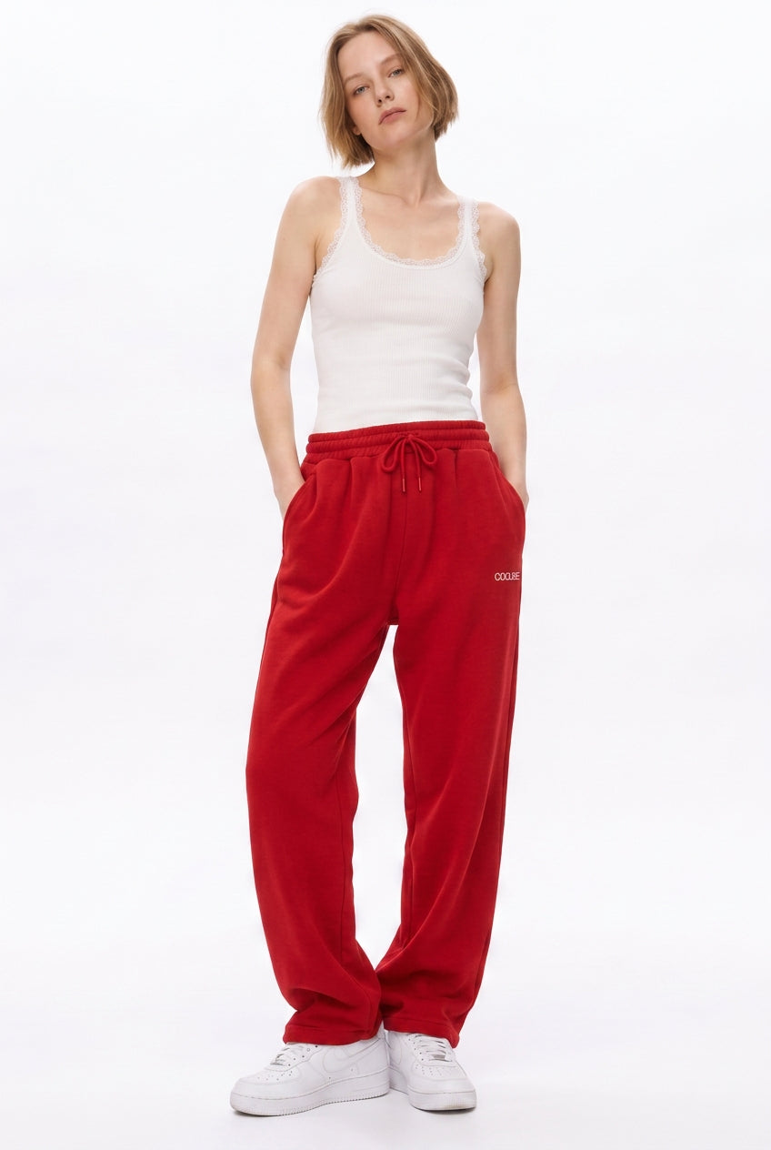 Cool Bee Joggers Red for Women - Joggers Casual Streetwear India - Lifestyle View