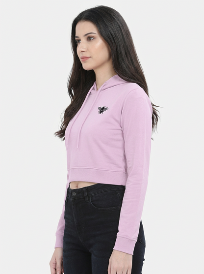 Female Cropped Hoodie Baby Pink | Cool Bee