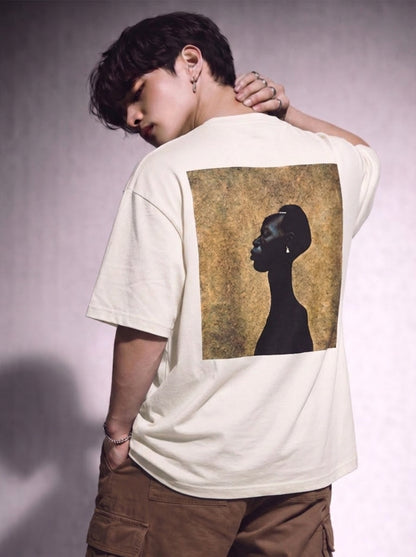 Cool Bee Silent Muse Tee White for Men - White Oversized Graphic Tee Streetwear India
