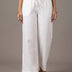 Linen Blend Trouser - White