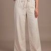 Linen Blend Trouser - Beige