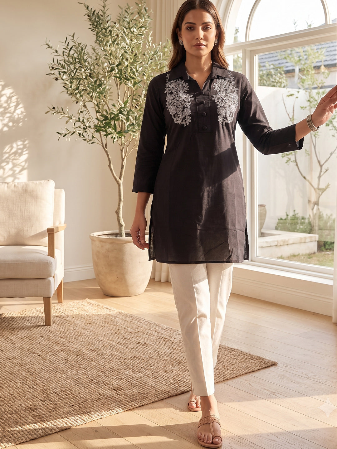 Cotton Kurti - Black