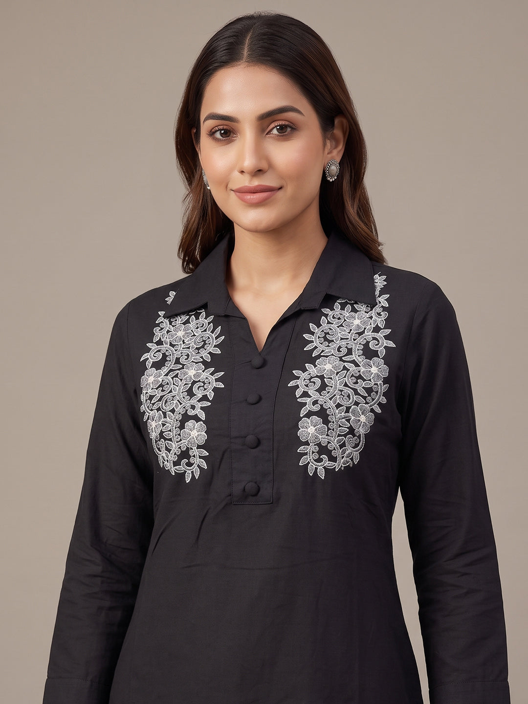 Cotton Kurti - Black