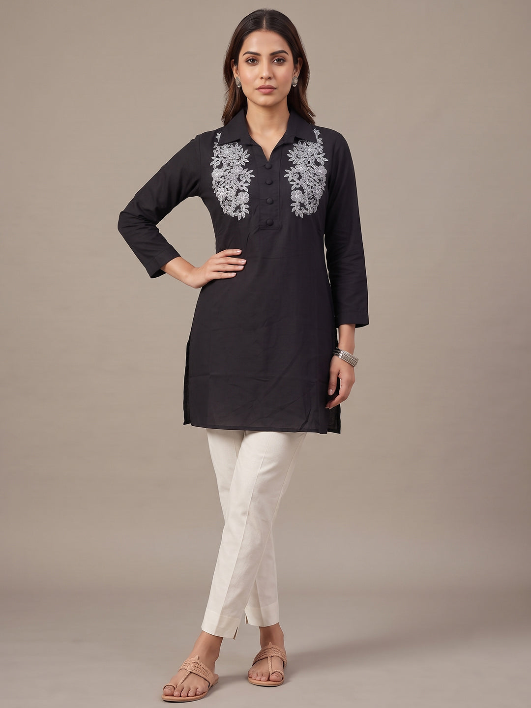 Cotton Kurti - Black