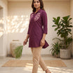 Cotton Kurti - Wine