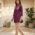 Cotton Kurti - Wine