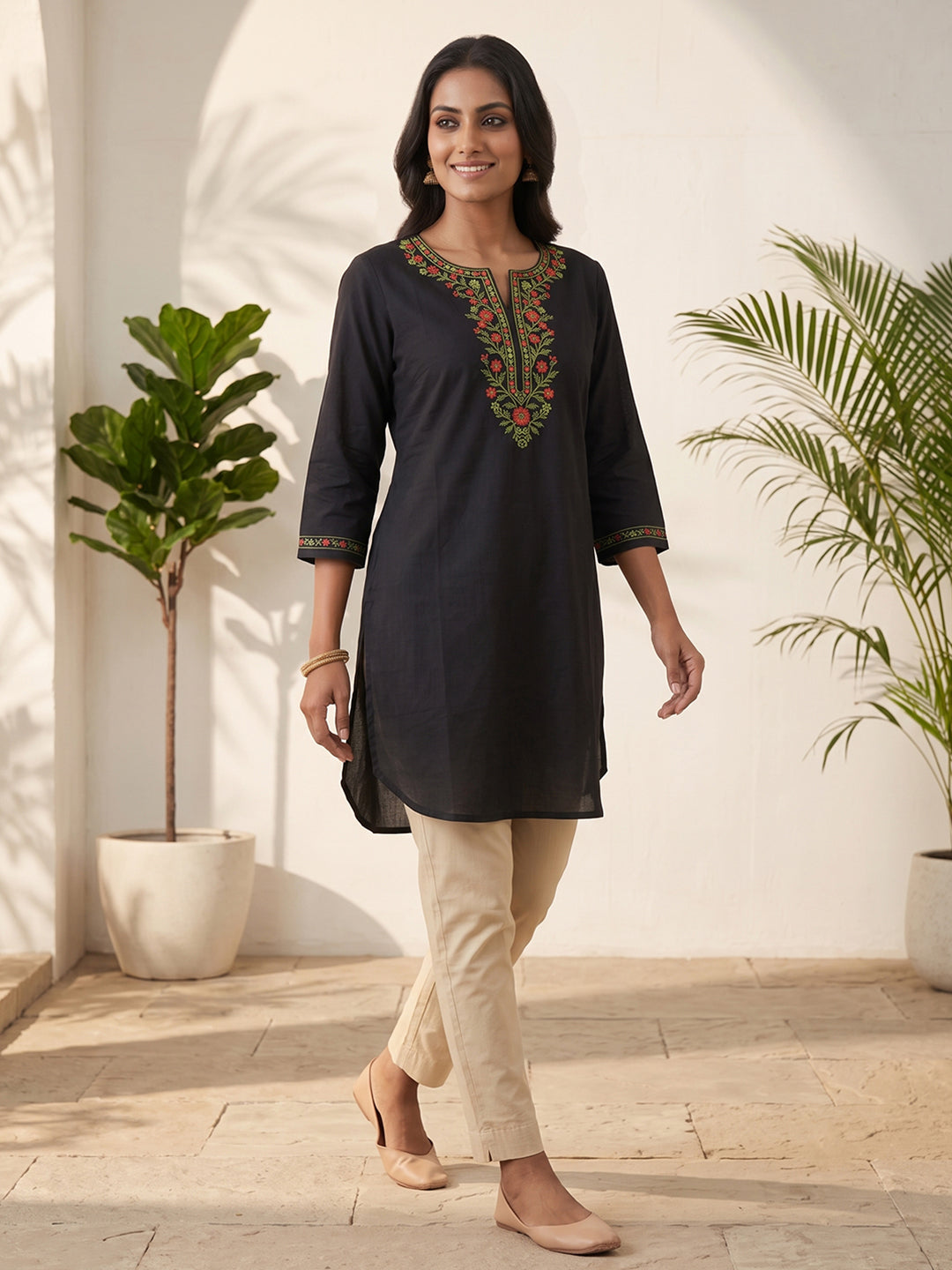 Cotton Kurti - Black