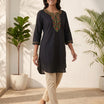 Cotton Kurti - Black