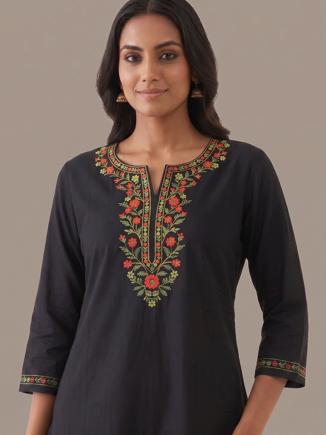 Cotton Kurti - Black