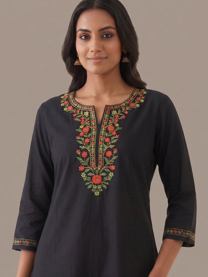 Cotton Kurti - Black