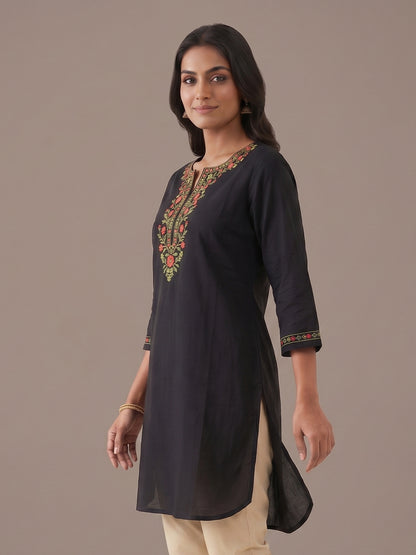 Cotton Kurti - Black