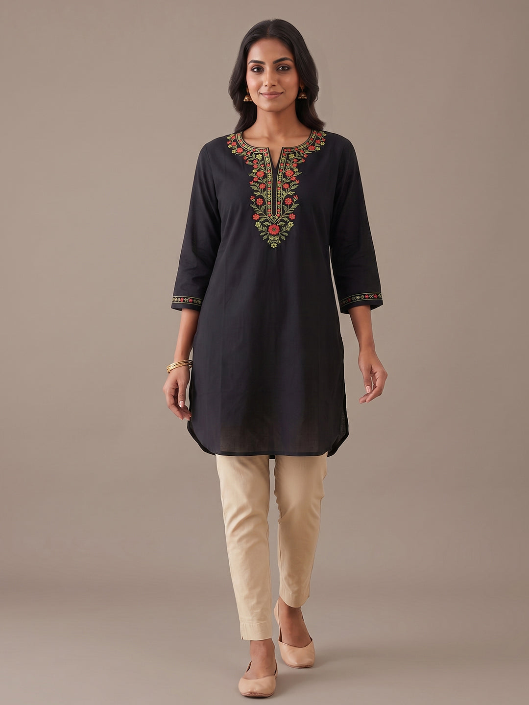 Cotton Kurti - Black