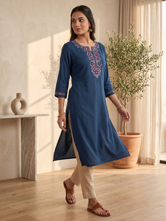Cotton Kurti - Blue