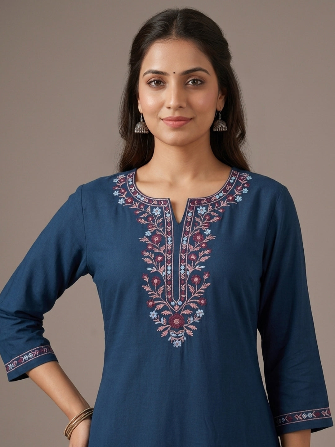Cotton Kurti - Blue