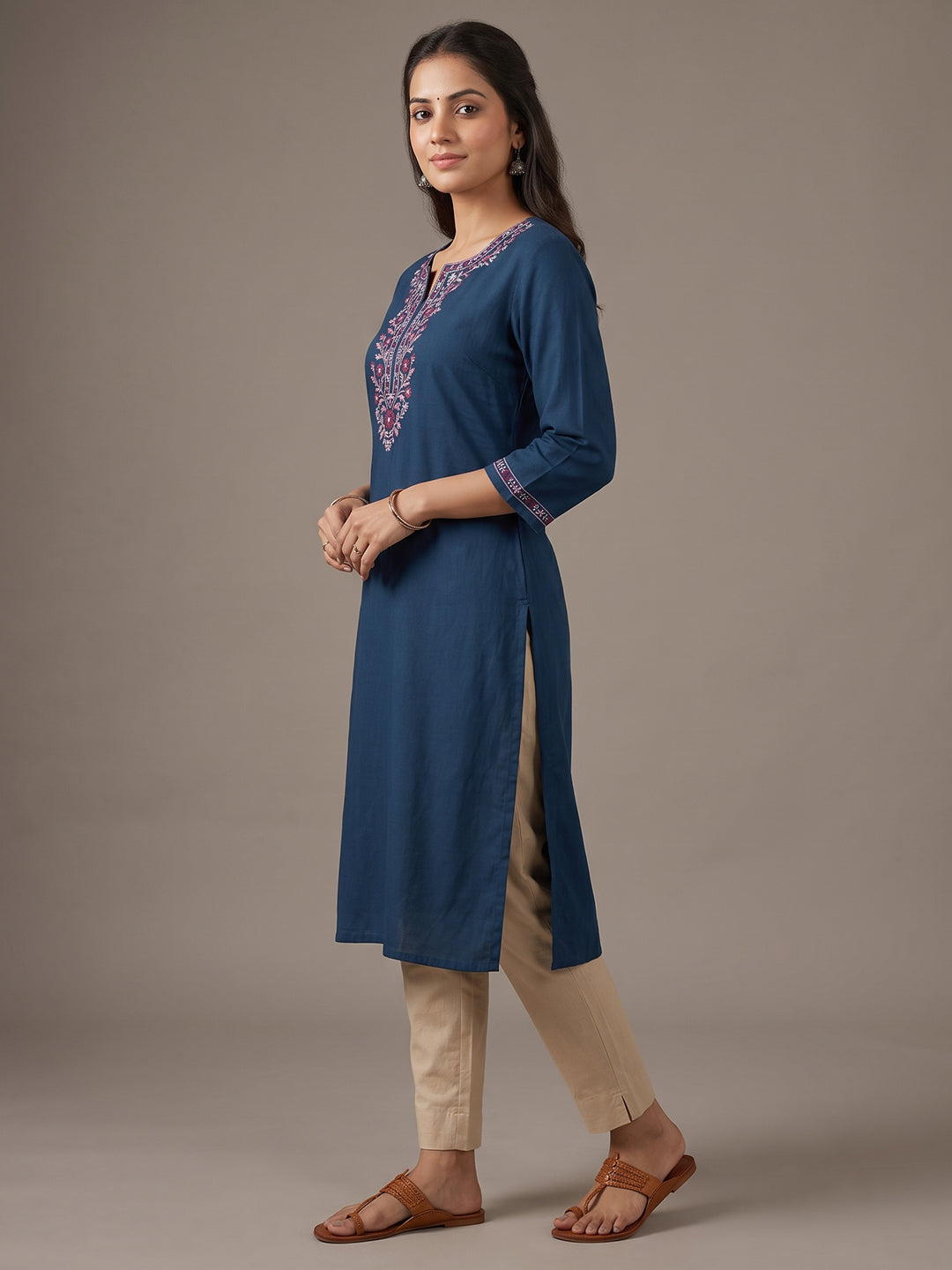 Cotton Kurti - Blue