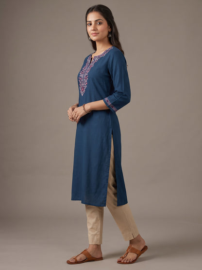 Cotton Kurti - Blue