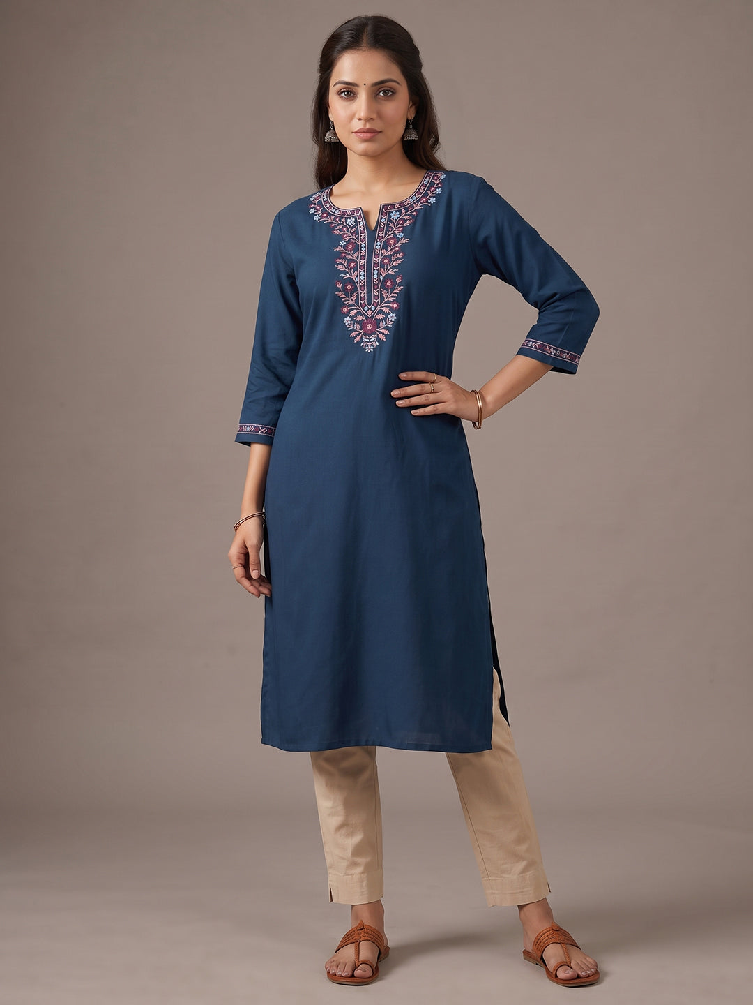 Cotton Kurti - Blue
