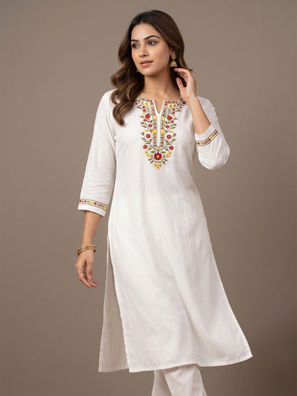 Cotton Kurti - White
